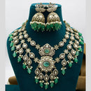 Manisha Jewellery Gold Plated Polki Kundan And Beads Necklace Set