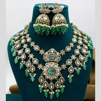 Manisha Jewellery Gold Plated Polki Kundan And Beads Necklace Set