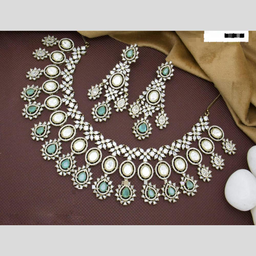 Manisha Jewellery Gold Plated Polki Kundan And Beads Necklace Set