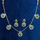 Manisha Jewellery Gold Plated Pota Stone Necklace Set