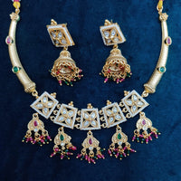 Manisha Jewellery Gold Plated Kundan And Pearls Necklace Set