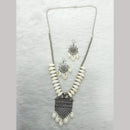 Manisha Jewellery Oxidised Plated Shell Necklace Set