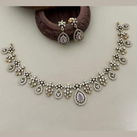 Manisha Jewellery Gold Plated American Diamonds Necklace Set