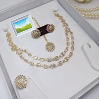 Manisha Jewellery Gold Plated Crystal Stone Necklace Set