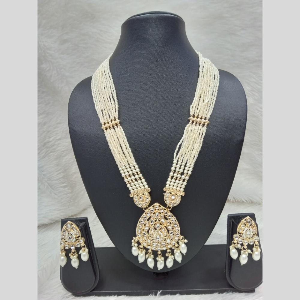 Manisha Jewellery Gold Plated Kundan And Pearls Necklace Set