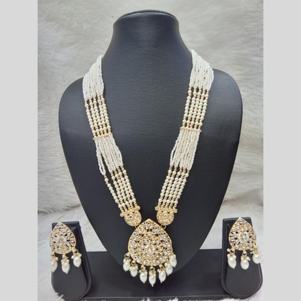 Manisha Jewellery Gold Plated Kundan And Pearls Necklace Set