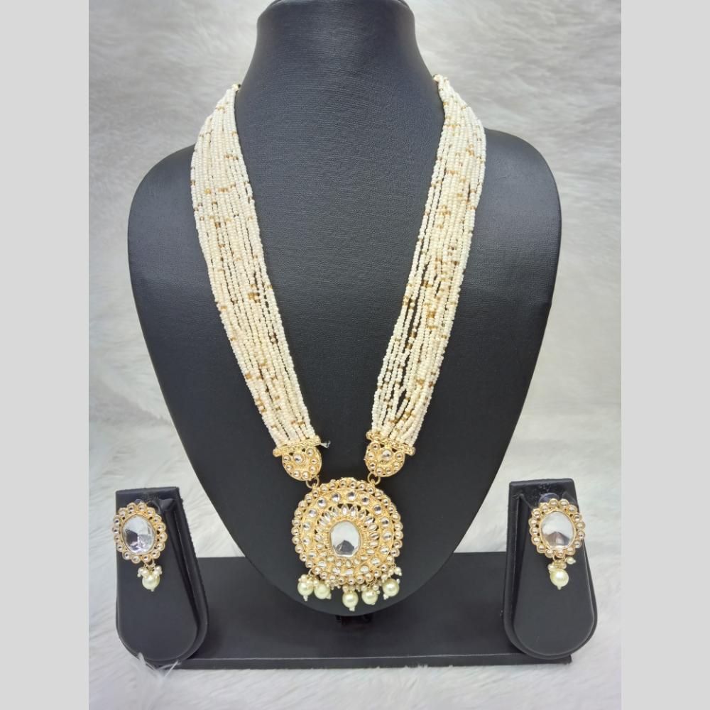 Manisha Jewellery Gold Plated Kundan And Pearls Necklace Set