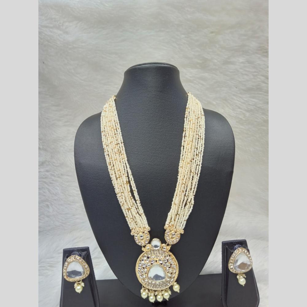 Manisha Jewellery Gold Plated Kundan And Pearls Necklace Set