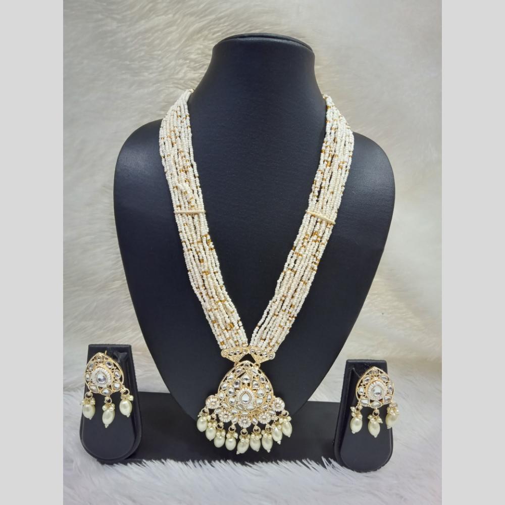Manisha Jewellery Gold Plated Kundan And Pearls Necklace Set