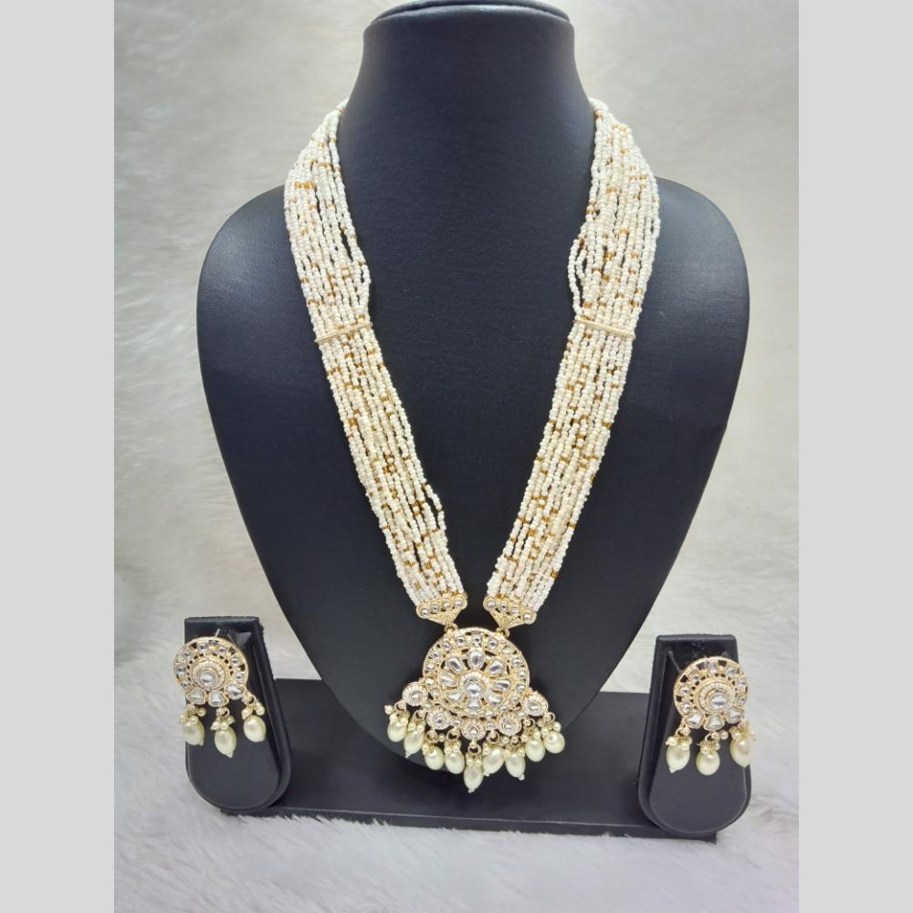 Manisha Jewellery Gold Plated Kundan And Pearls Necklace Set