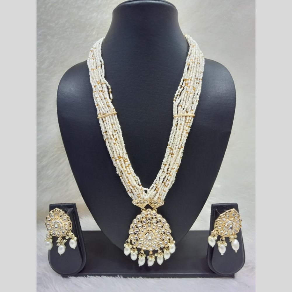 Manisha Jewellery Gold Plated Kundan And Pearls Necklace Set