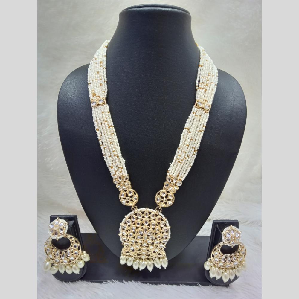 Manisha Jewellery Gold Plated Kundan And Pearls Necklace Set