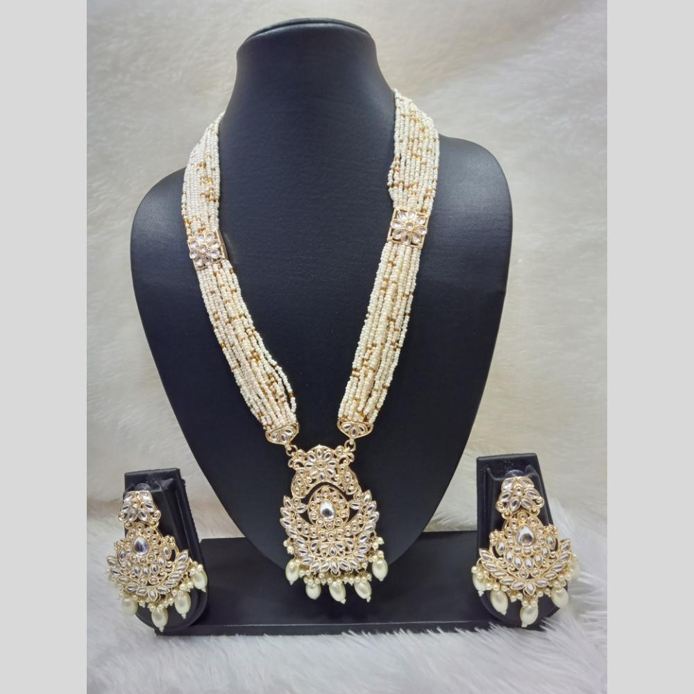 Manisha Jewellery Gold Plated Kundan And Pearls Necklace Set