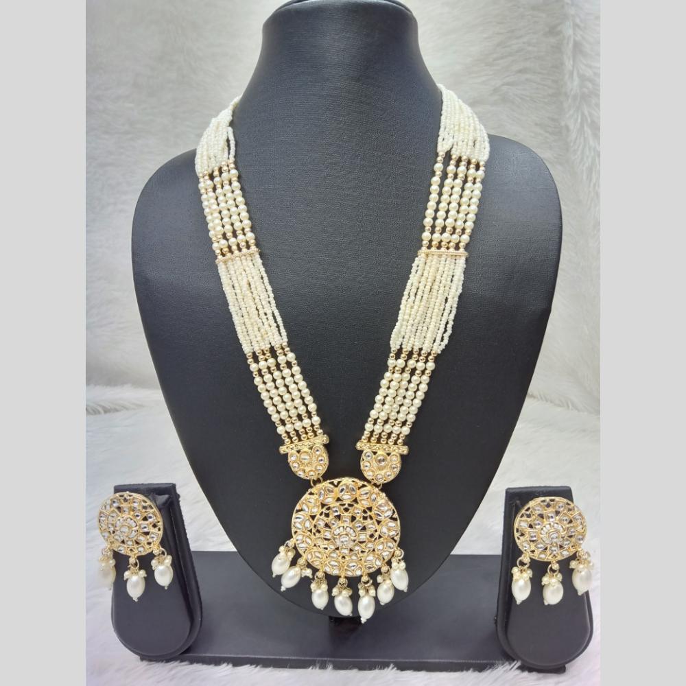 Manisha Jewellery Gold Plated Kundan And Pearls Necklace Set