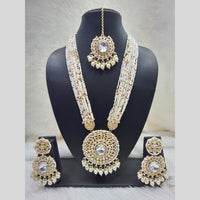 Manisha Jewellery Gold Plated Kundan And Pearls Necklace Set