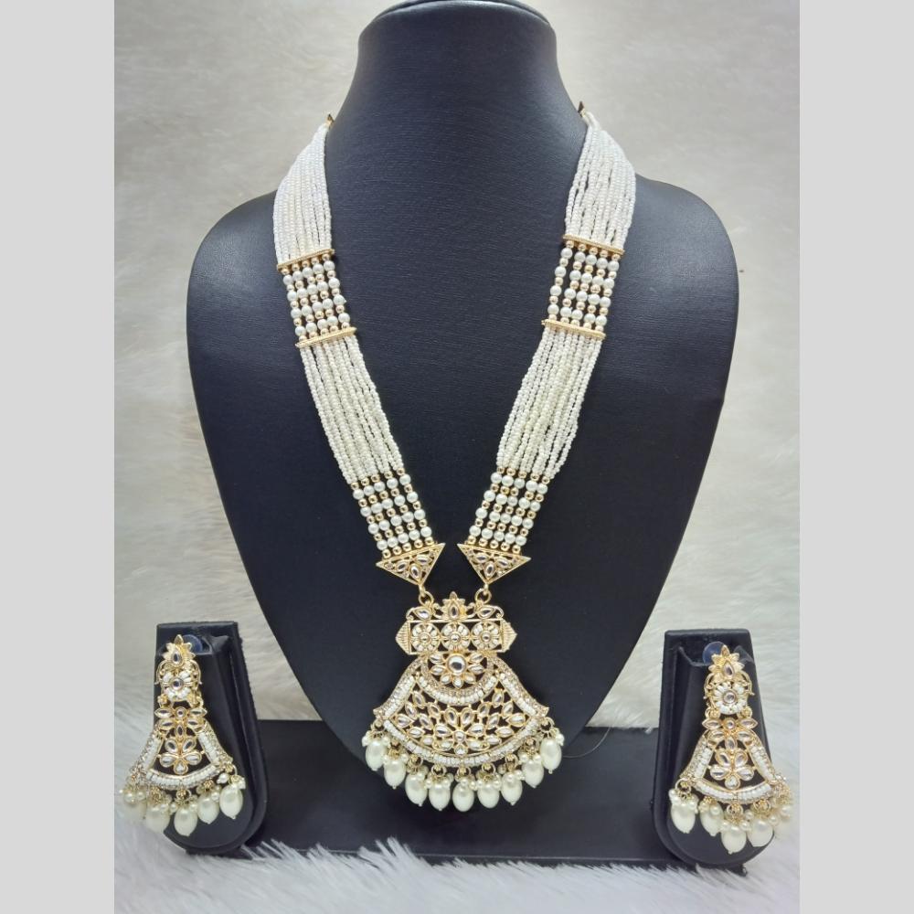 Manisha Jewellery Gold Plated Kundan And Pearls Necklace Set