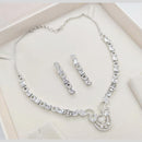 Manisha Jewellery Silver Plated American Diamonds Necklace Set