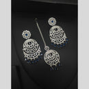 Manisha Jewellery Silver Plated American Diamond Dangler Earrings
