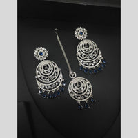 Manisha Jewellery Silver Plated American Diamond Dangler Earrings