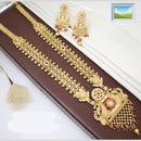 Manisha Jewellery Pota Stone And Pearl Long Necklace Set