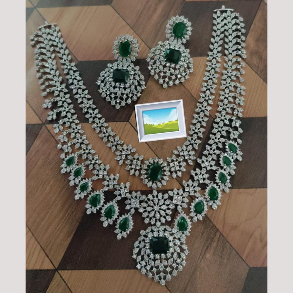 Manisha Jewellery Diamond Dreams Exquisite American Diamonds Necklace Set
