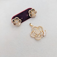 Manisha Jewellery Sparkling Austrian Diamond Pendant Set