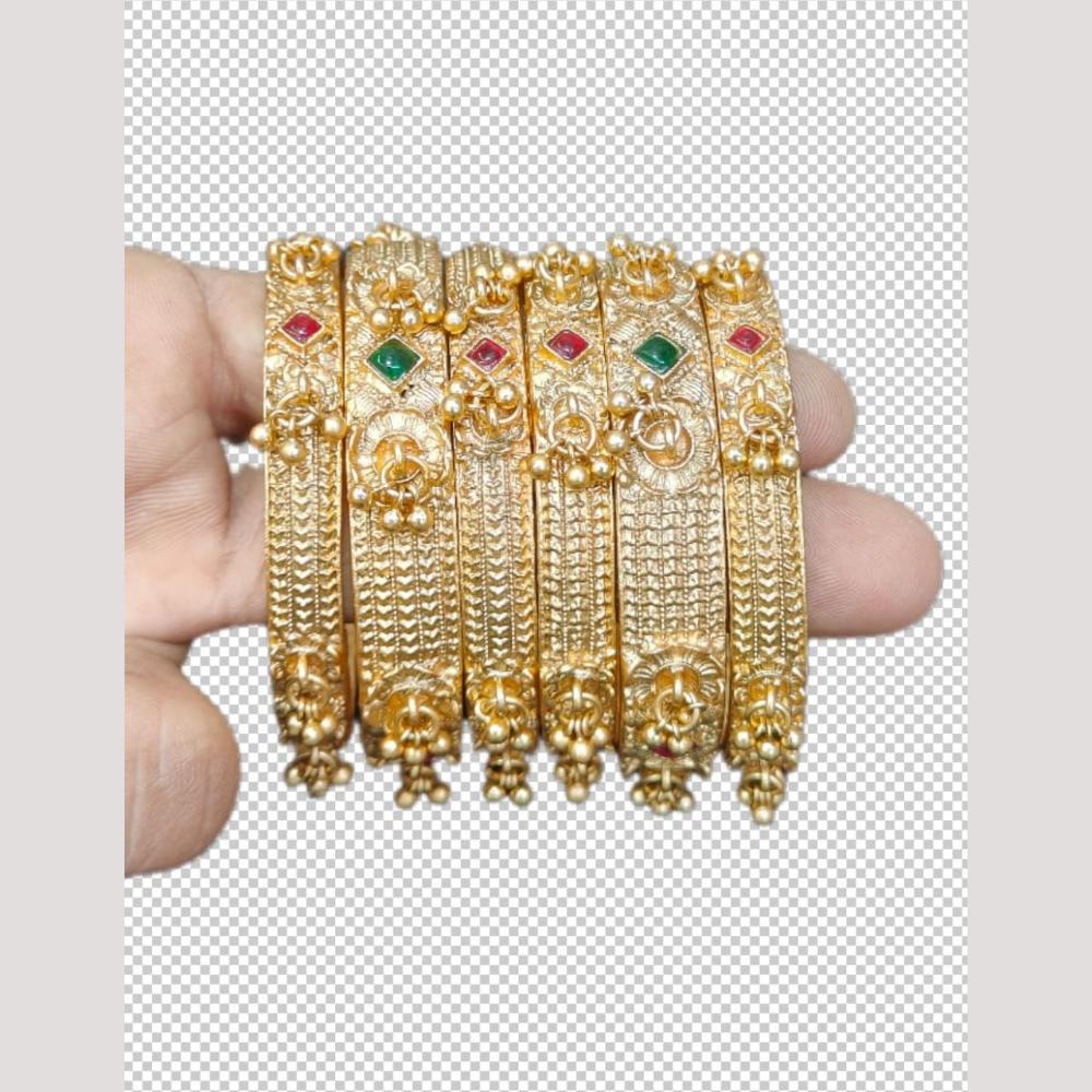 Manisha Jewellery Antique Pota Stone Bangles Set