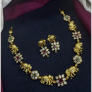 Manisha Jewellery Royal Elephant Design Pota Stone Necklace Set