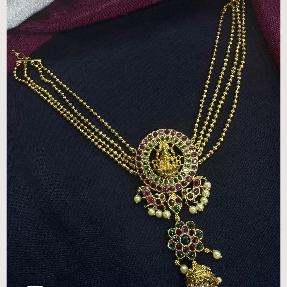 Manisha Jewellery Premium Pota Stone And Pearl Temple Hair Accessories