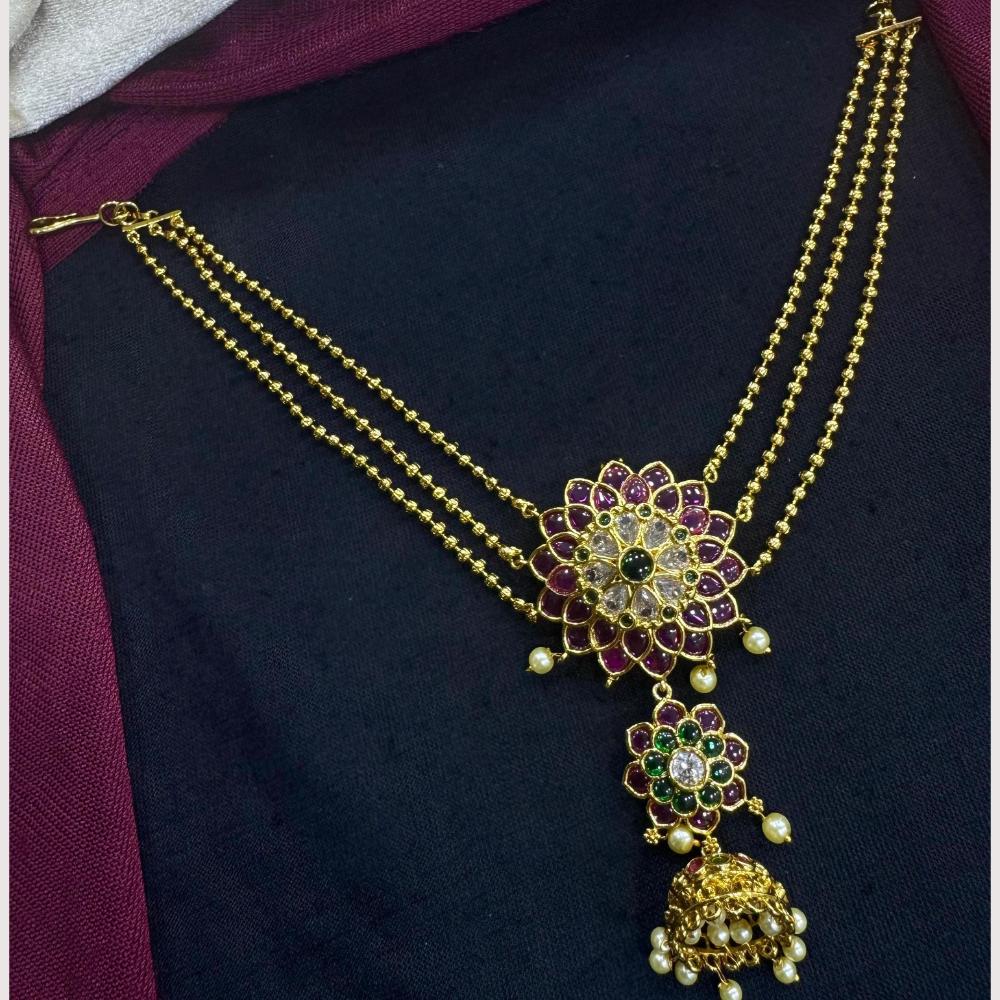 Manisha Jewellery Premium Pota Stone And Pearl Hair Accessories
