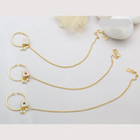 Manisha Jewellery Designer Austrian And Pearl Nose Ring
