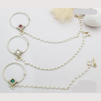 Manisha Jewellery Designer Austrian And Pearl Nose Ring