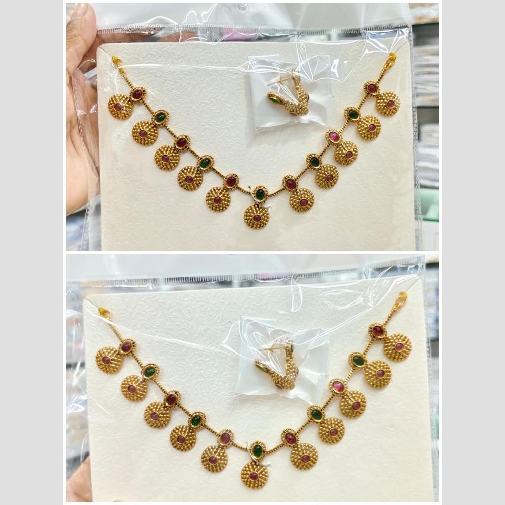 Manisha Jewellery Sparkle & Grace Pota Stone Necklace Set