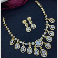 Manisha Jewellery Regal Spark Crystal And Austrain Stone Fashion Necklace Set