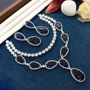 Manisha Jewellery Sparkle Blossom Crystal And Austrain Stone Evening Spark Necklace Set