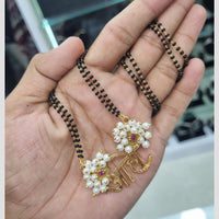 Manisha Jewellery Golden Love Knot Sparkling Pearl Mangalsutra