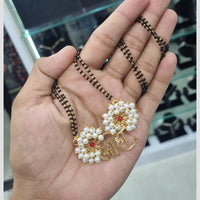 Manisha Jewellery Golden Love Knot Sparkling Pearl Mangalsutra