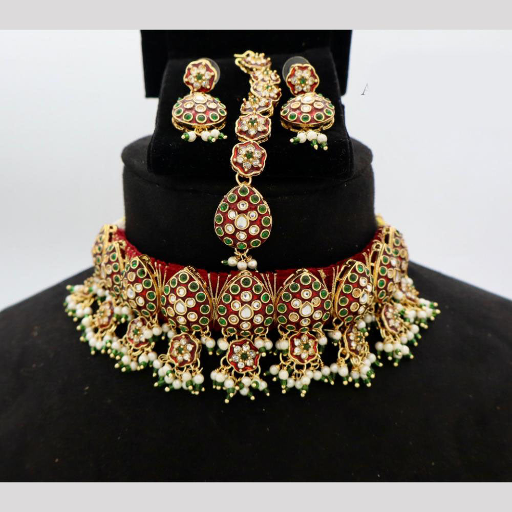 Manisha Jewellery Kundan Choker Necklace Set