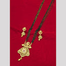 Manisha Jewellery Long Traditional Mangalsutra with Dual‑String Black Beads