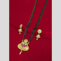 Manisha Jewellery Long Traditional Mangalsutra with Dual‑String Black Beads
