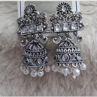 Manisha Jewellery Antique Jhumka Earrings with Pearl Beads