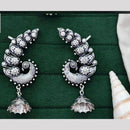 Manisha Jewellery Heritage Inspired Rhodium Jhumka Earrings