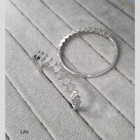 Manisha Jewellery Silver Glow Rhodium Kada (Single Piece Only)