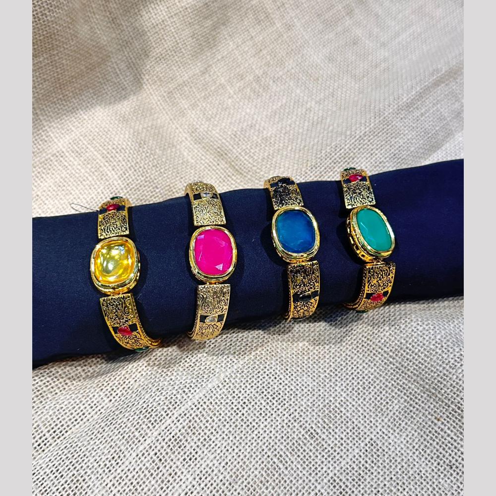 Manisha Jewellery Antique Finish Crystal Stone Bracelets (Single Piece Only)