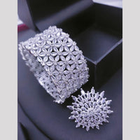 Manisha Jewellery Queen’s Shine American Diamond Kada with Ring