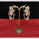 Manisha Jewellery Pota And Pearl Peacock Design Dangler Earrings