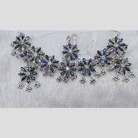 Manisha Jewellery Oxidised Plated Premium Rhinestone  Necklace Set