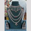 Manisha Jewellery American Diamond Layered Necklace Set