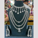 Manisha Jewellery American Diamond Layered Necklace Set