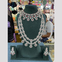 Manisha Jewellery American Diamond Layered Necklace Set